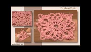 How to Crochet a Basic Square Tutorial 4 Part 1 of 2 